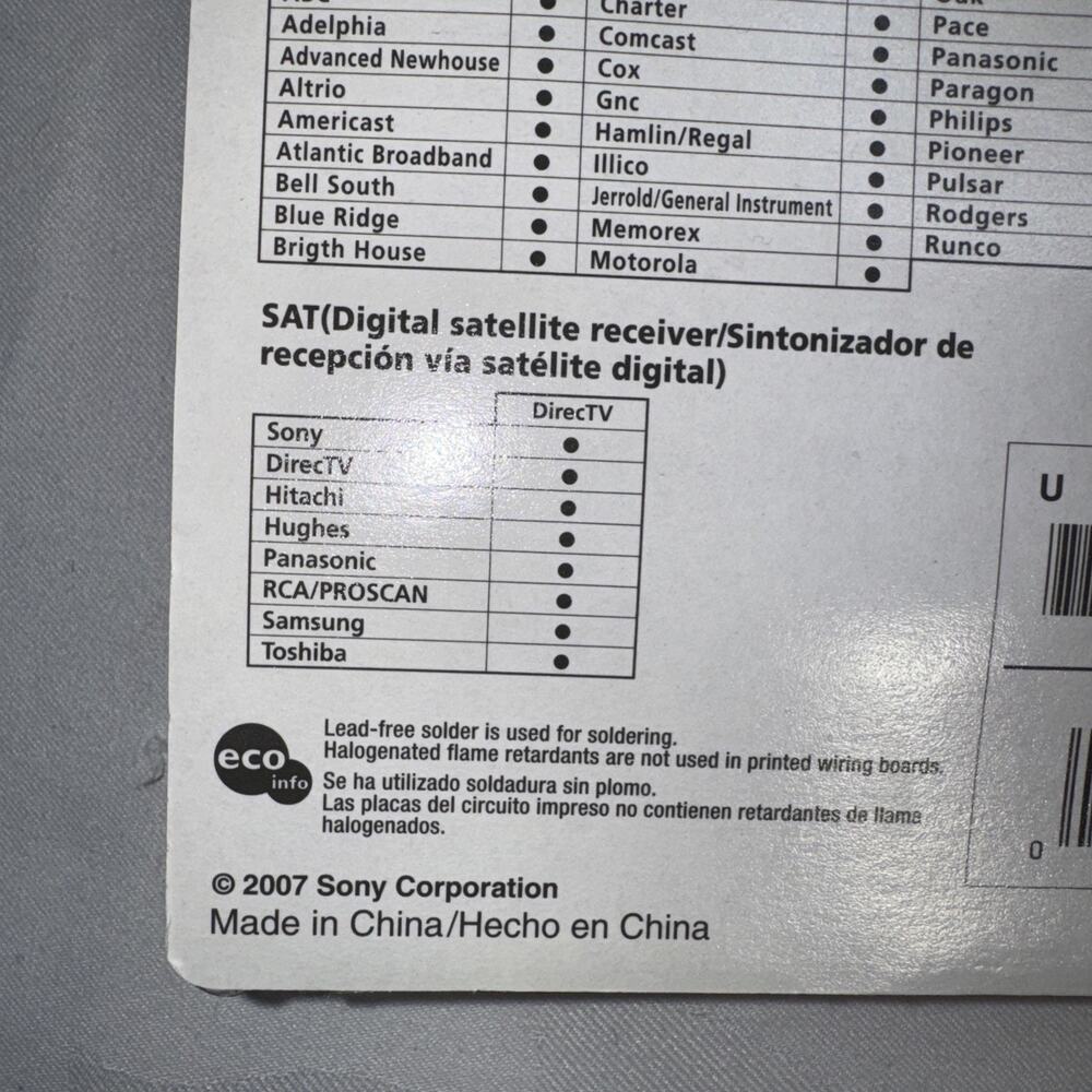 Sony‎ Remote Commander RM-EZ4 2 Component Multi Brand Remote Control  Bran New - Picture 4 of 6